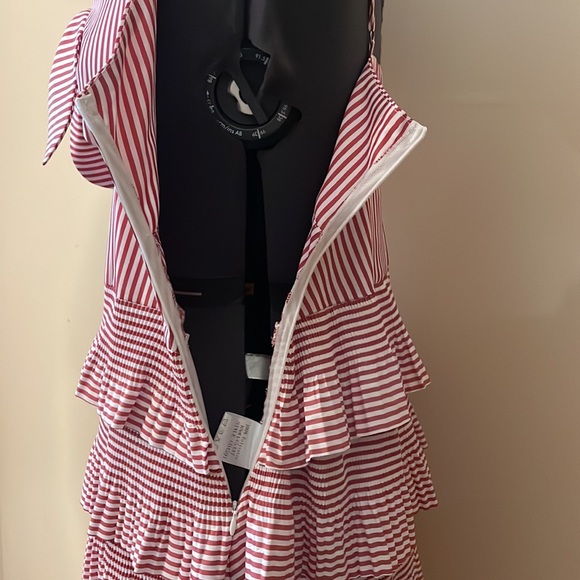 Chapter Stripes Tiered Ruffle Dress with Cut Out Size Medium - Picture 6 of 16